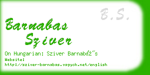 barnabas sziver business card